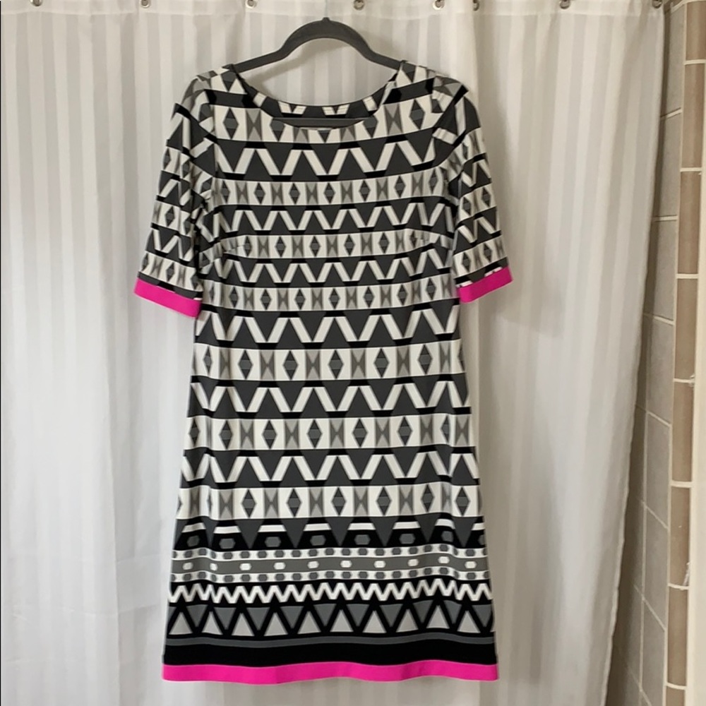 Pink and Black Dress
